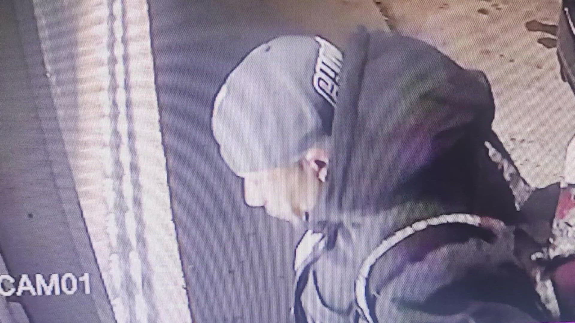 Surveillance video shows footage of an armed robbery at a Winston-Salem ice cream shop.