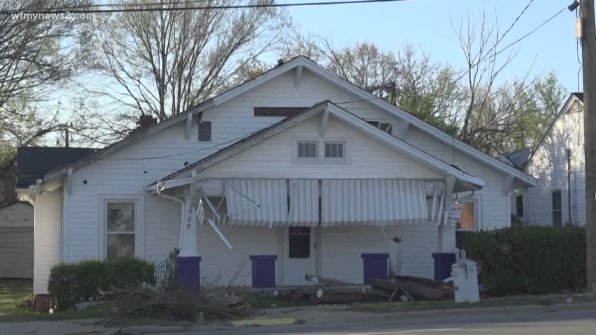 Purple Door House Damaged In Tornado