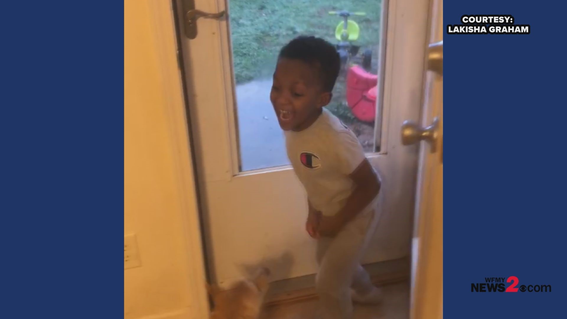 5-year-old Cameron had no idea snow was in the forecast today. His mom surprised him in the best way possible!