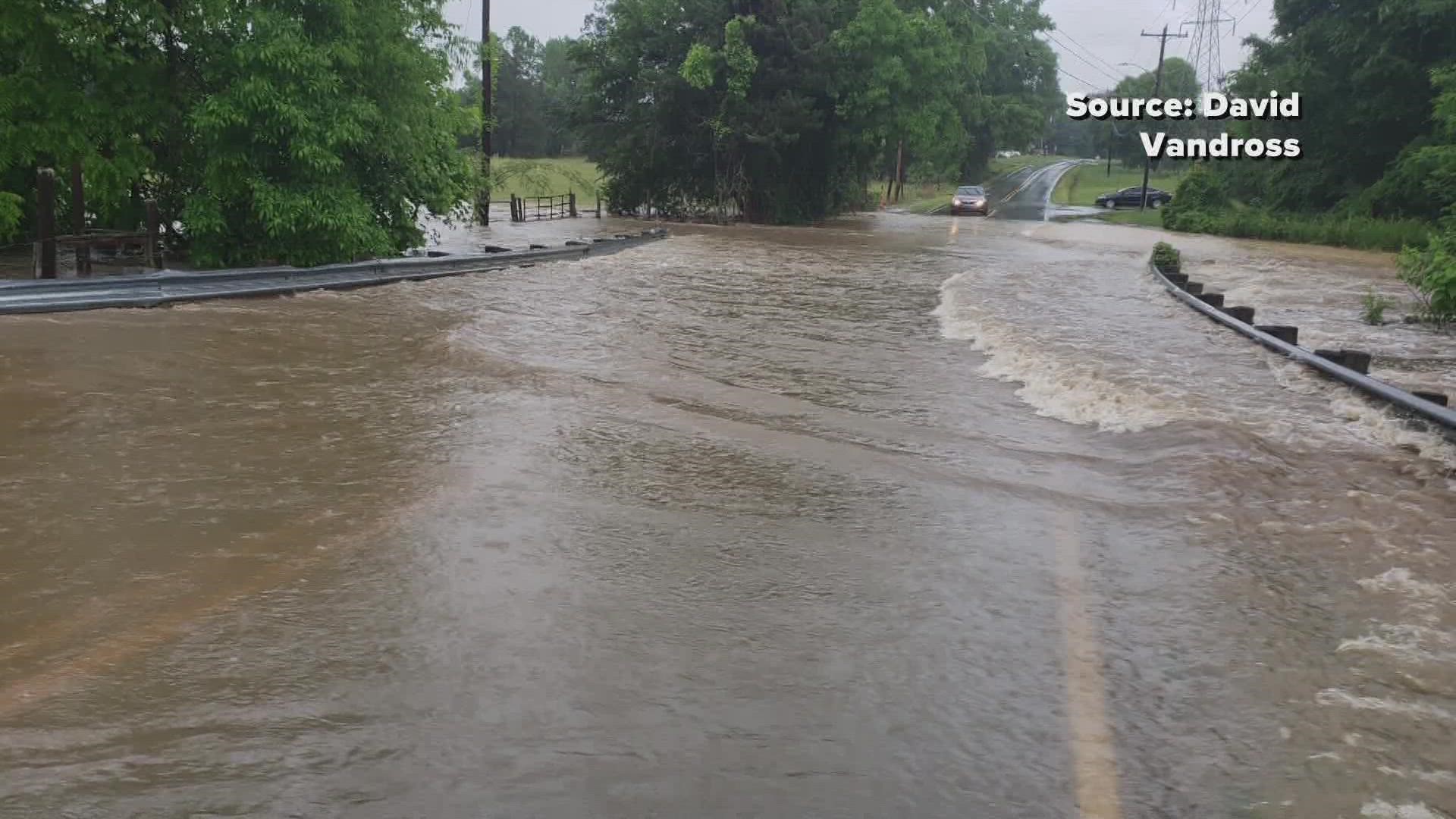 People who live in the neighborhood say a creek near the homes causes flooding during fast, heavy rain.
