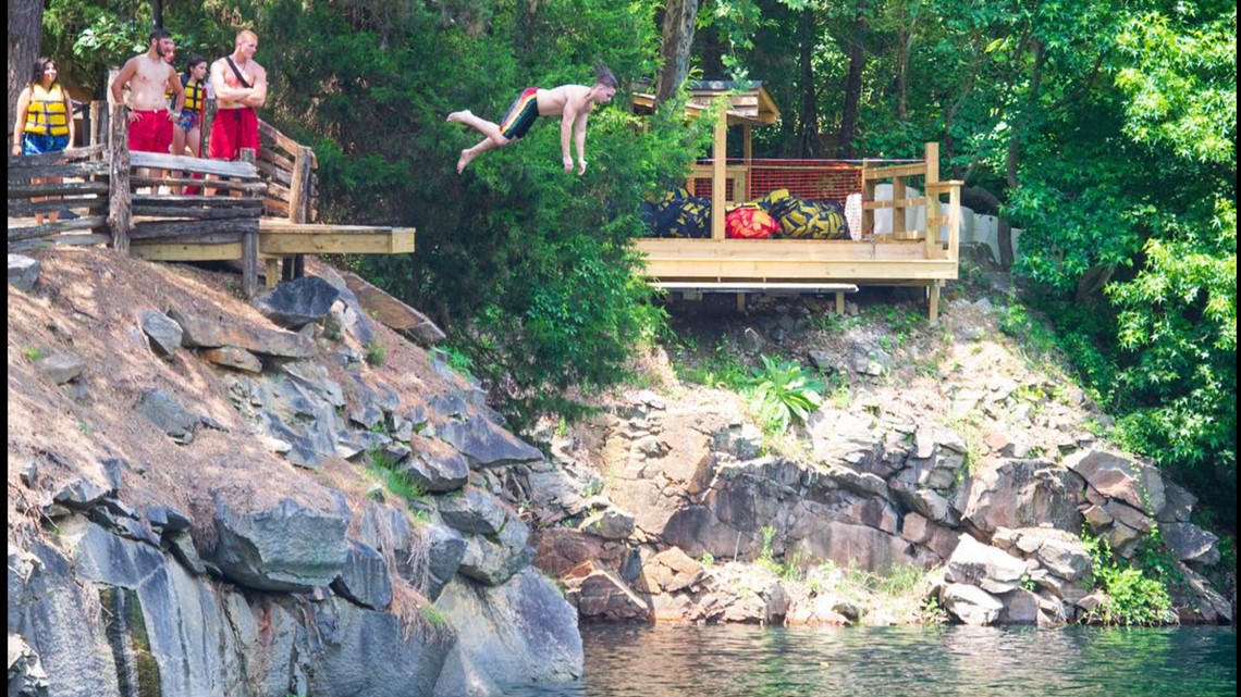 Cliff Jumping at Gold Diggings Quarry 