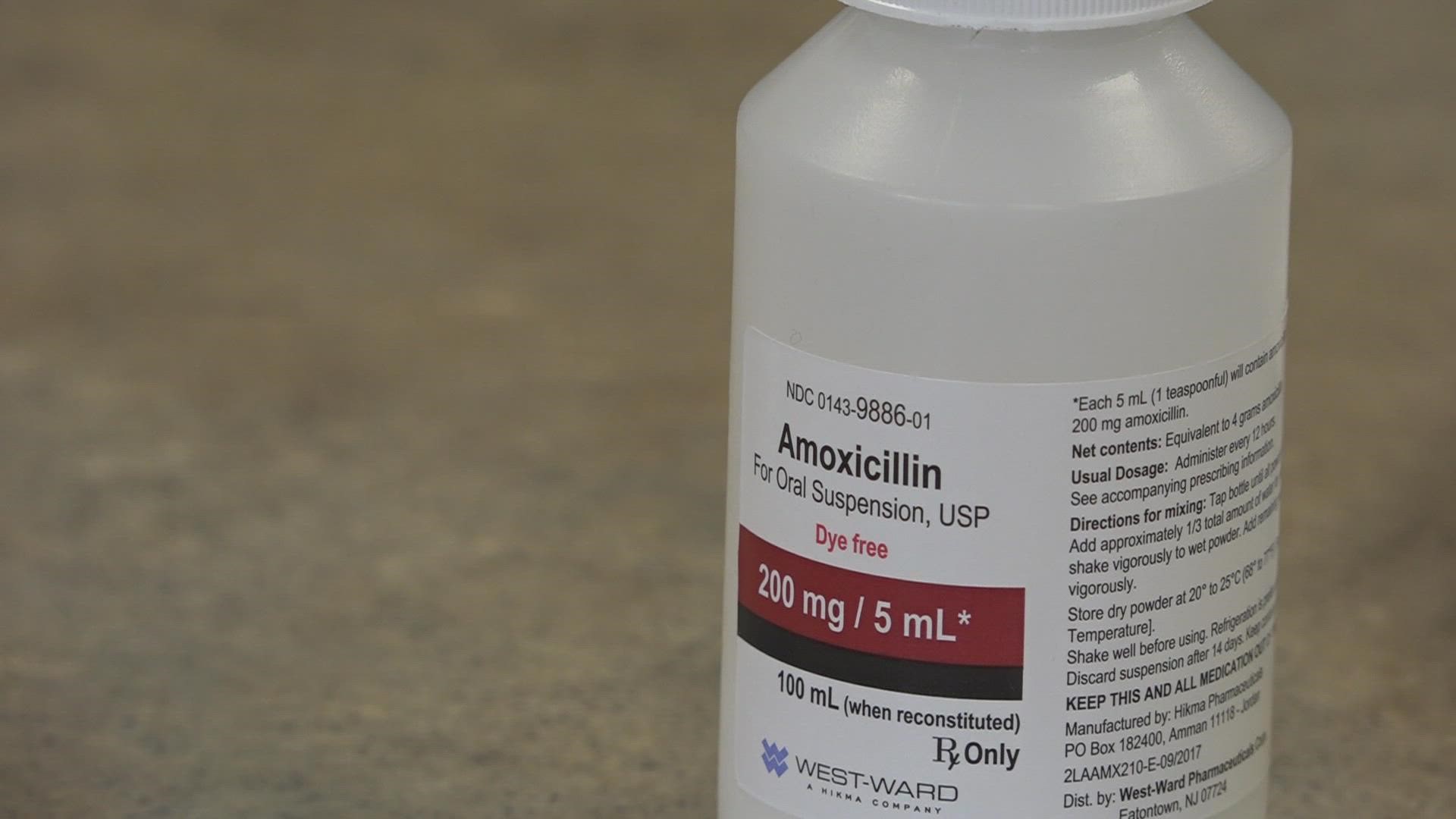 The Food and Drug Administration (FDA) added amoxicillin to its drug shortages list.