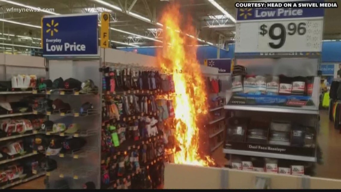 Close-Up Video Of Fire In High Point Walmart | wfmynews2.com