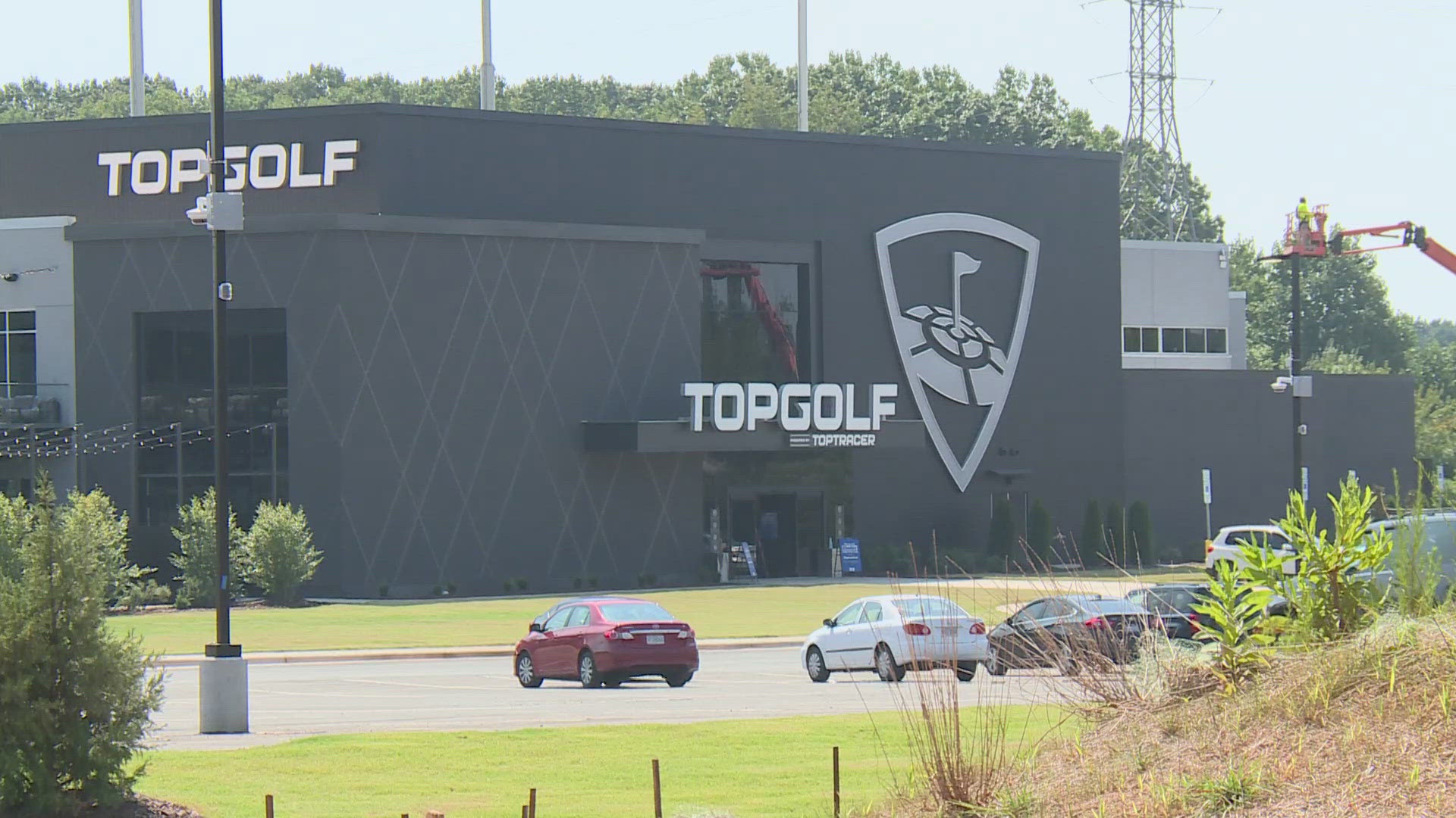 The TopGolf is located along I-40 at Guilford College Road Exit 213