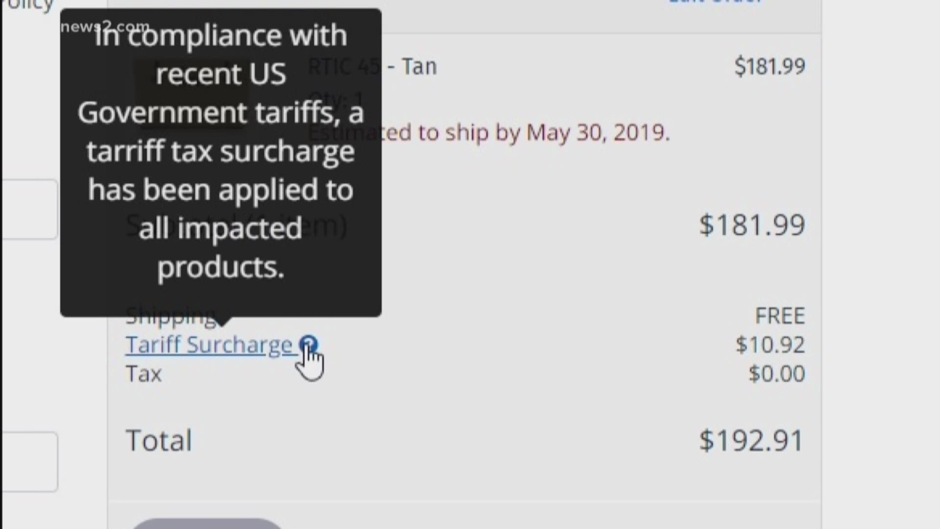 One man had questions when he saw “Tariff surcharge” on his receipt.