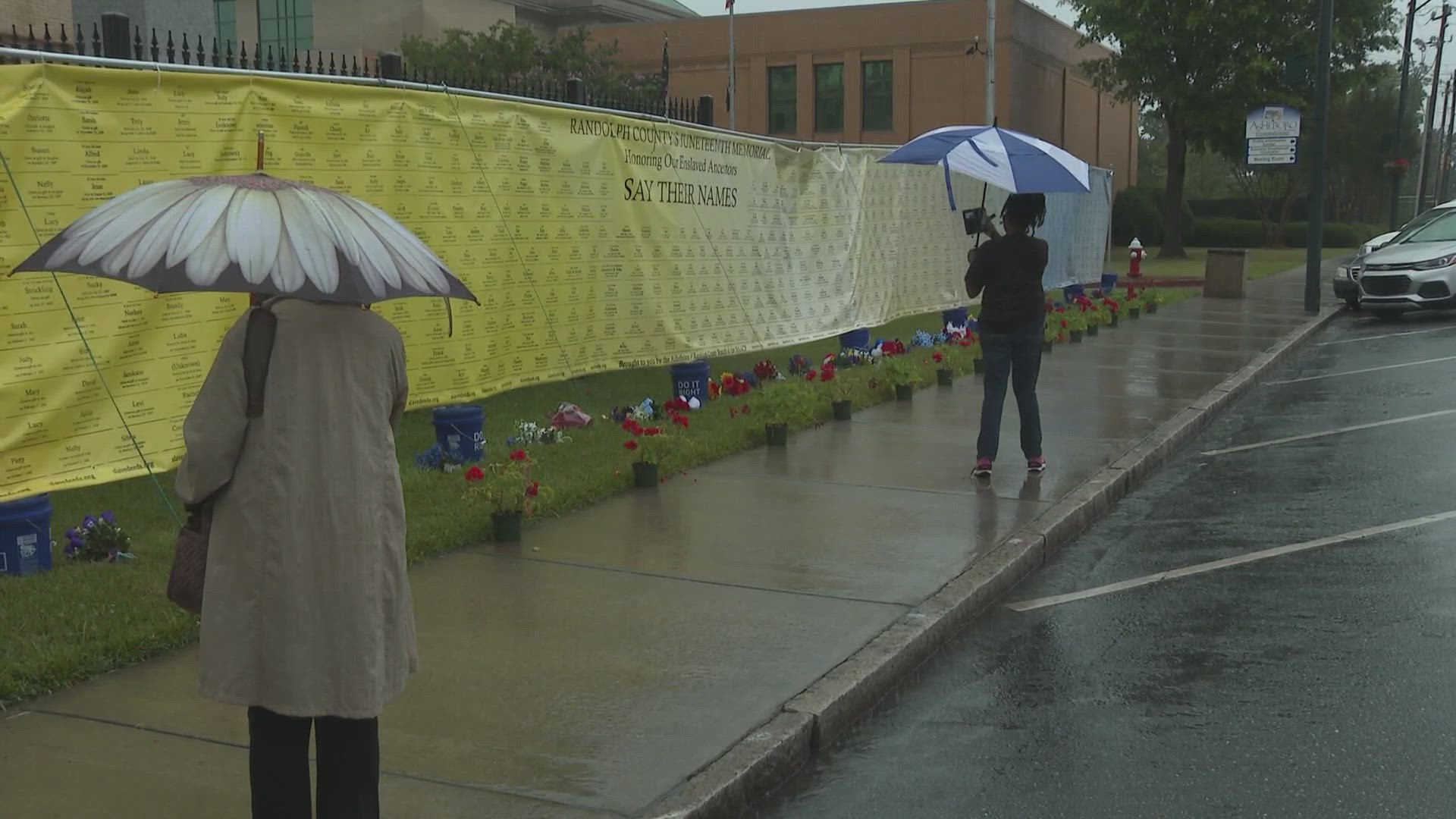 More than 1,100 people who were once enslaved are listed on the memorial, from infants to the elderly.