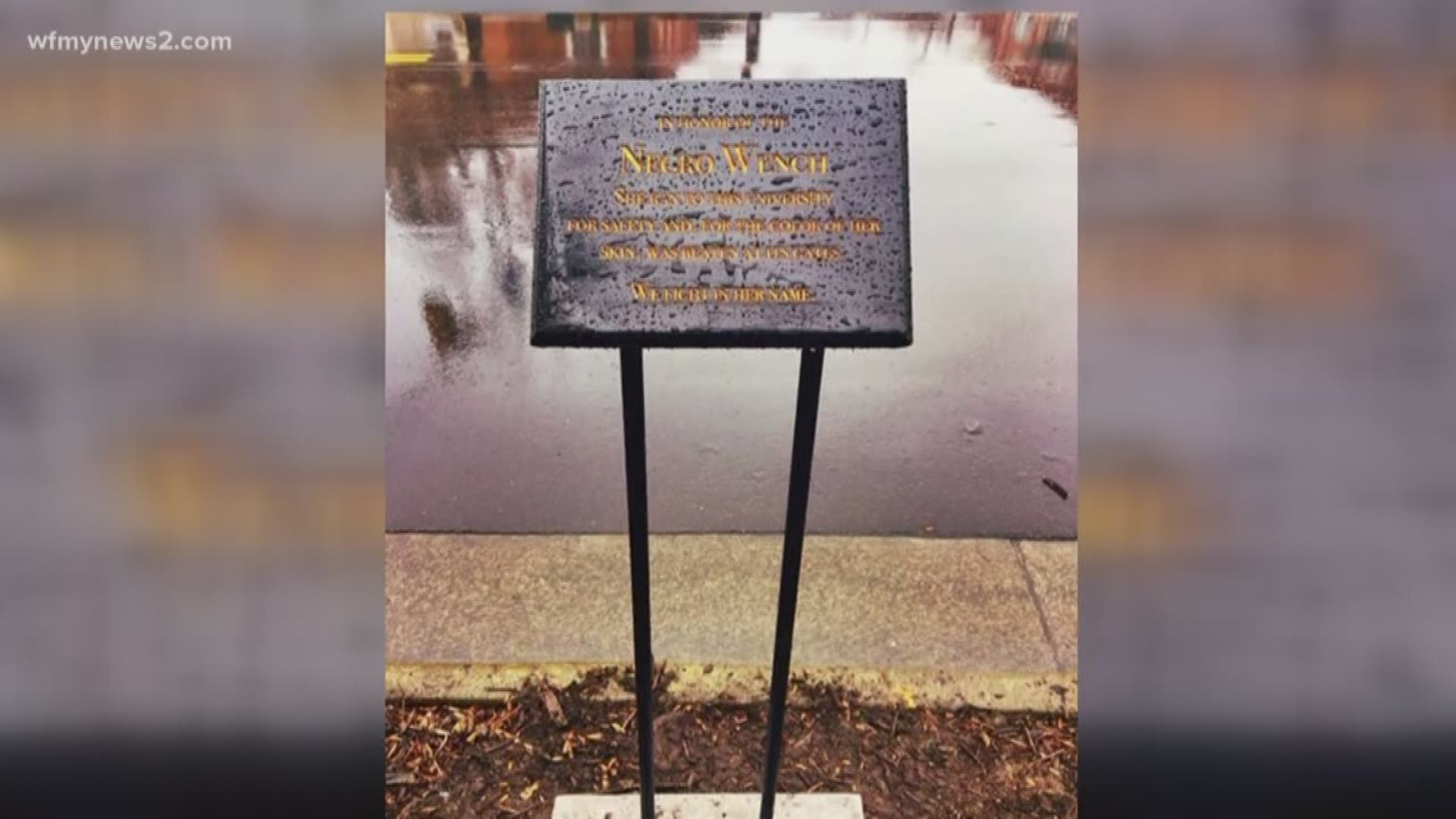 After a plaque was put up to honor black history, the group has announced that they have stolen the plaque and will continue to do so until Silent Sam is put back.