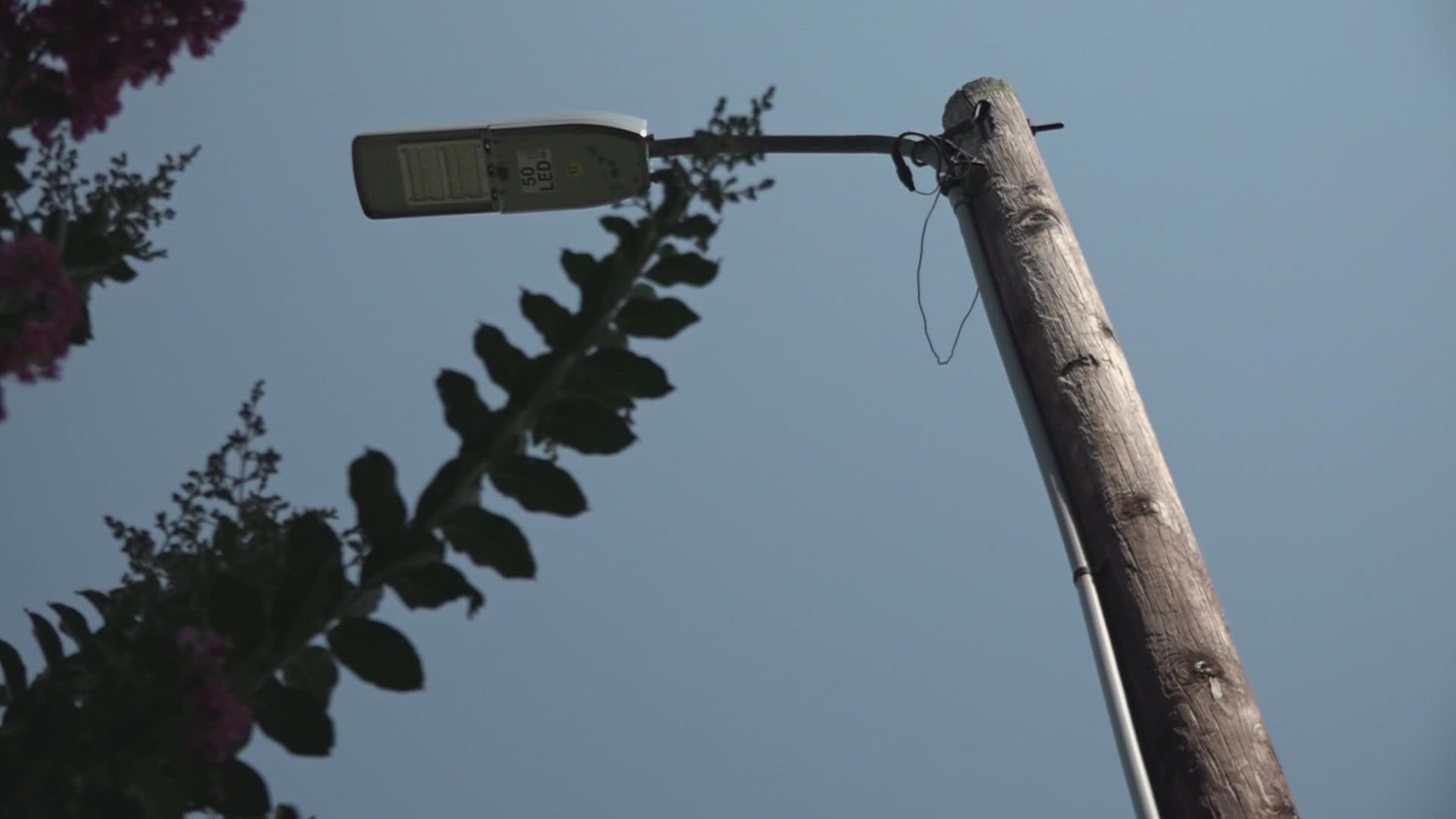 For the last three-and-a-half years Herman Powell has been charged for a broken light pole on the edge of his Trinity, NC property.