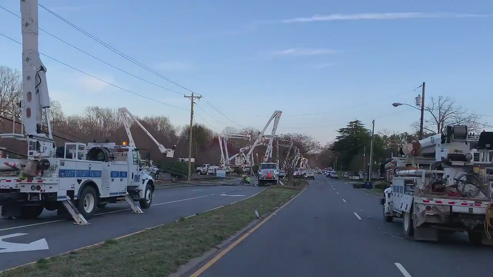According to city officials, the 2500 block of Reynolda Road is expected to stay closed through noon Saturday.