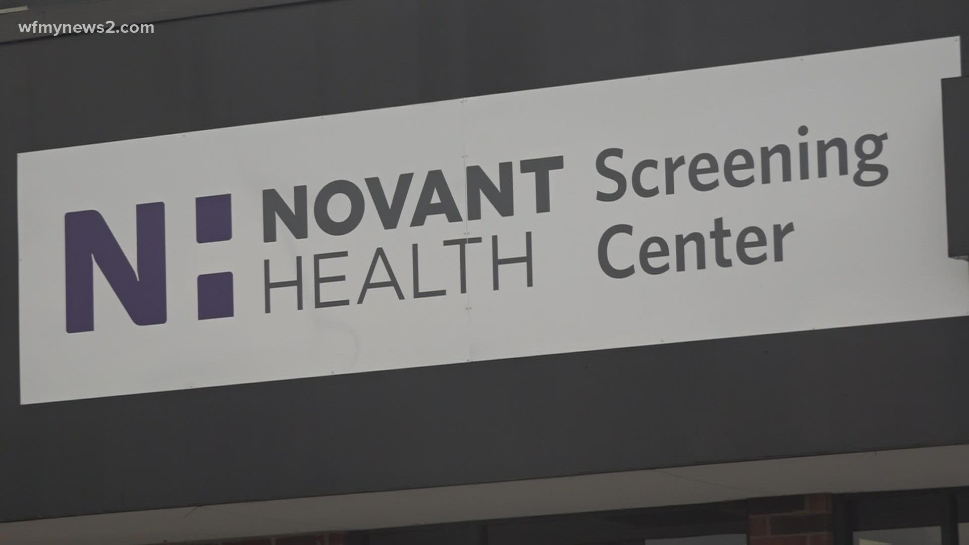 Novant Health reopened its drive-thru testing site at Hanes Mall to accommodate the recent increased demand.