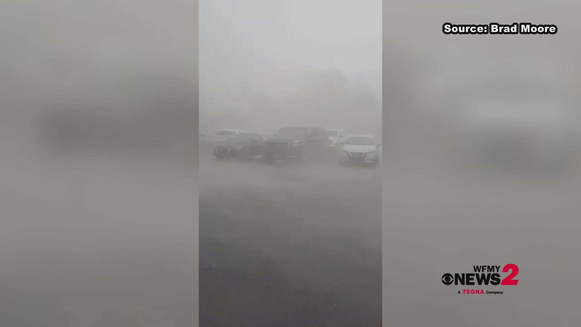 Brad Moore in Reidsville shared this video with WFMY News 2 of high winds and rain during Friday afternoon's storm.