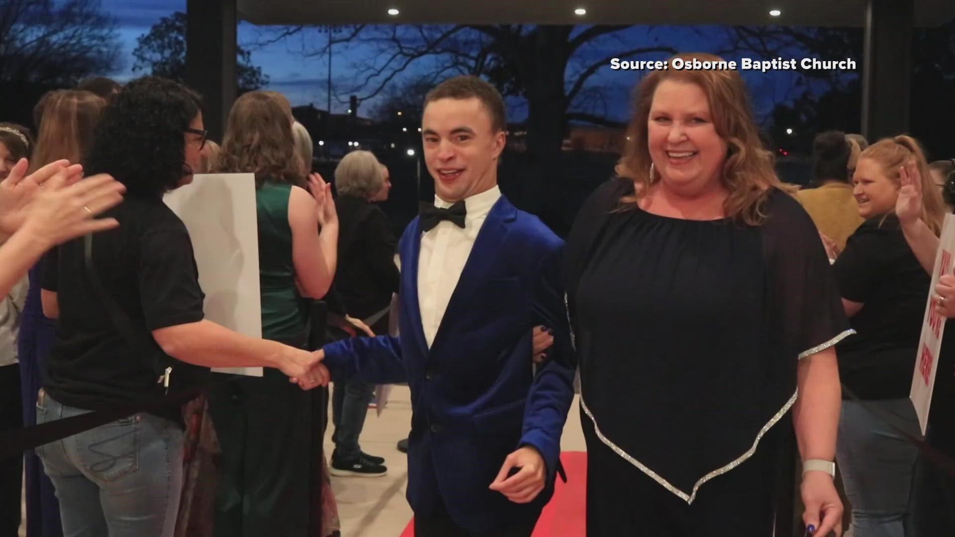 Osborne Baptist Church held a special red-carpet event for teenagers with disabilities.