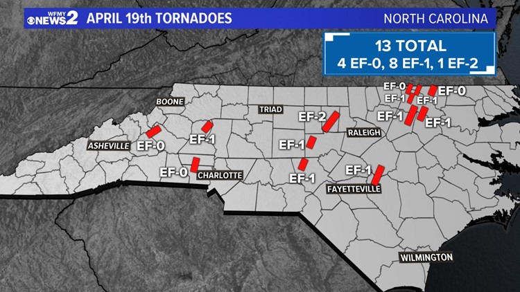 UPDATE 13 Tornadoes Hit North Carolina Friday  wfmynews2.com