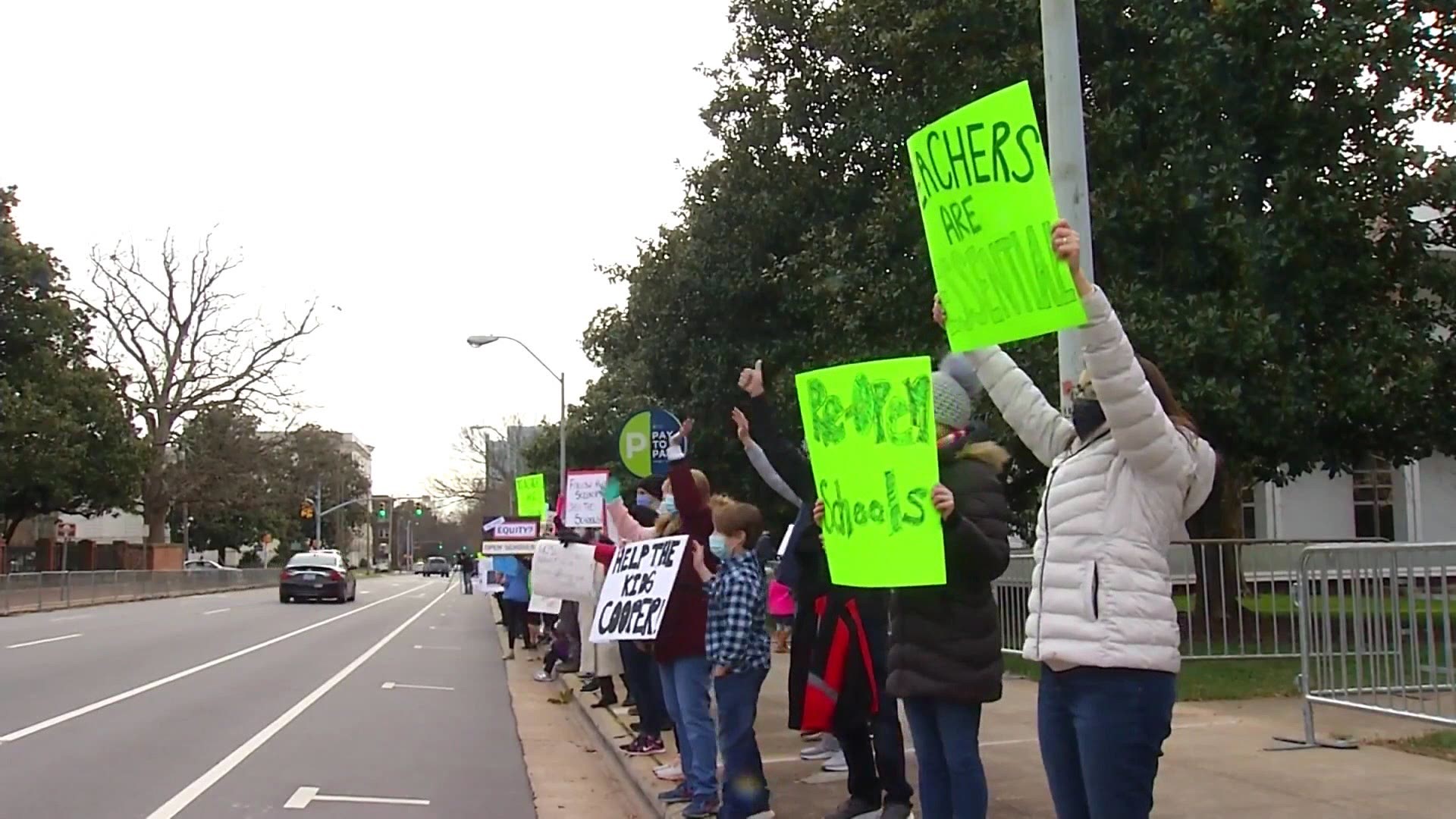 Over the weekend, more than 100 people gathered in Raleigh, demanding the NC schools reopen now.
