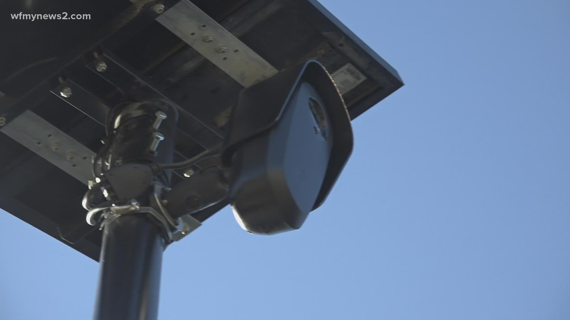 The city chose to take a trial run with the cameras. Greensboro installed many of them last year.