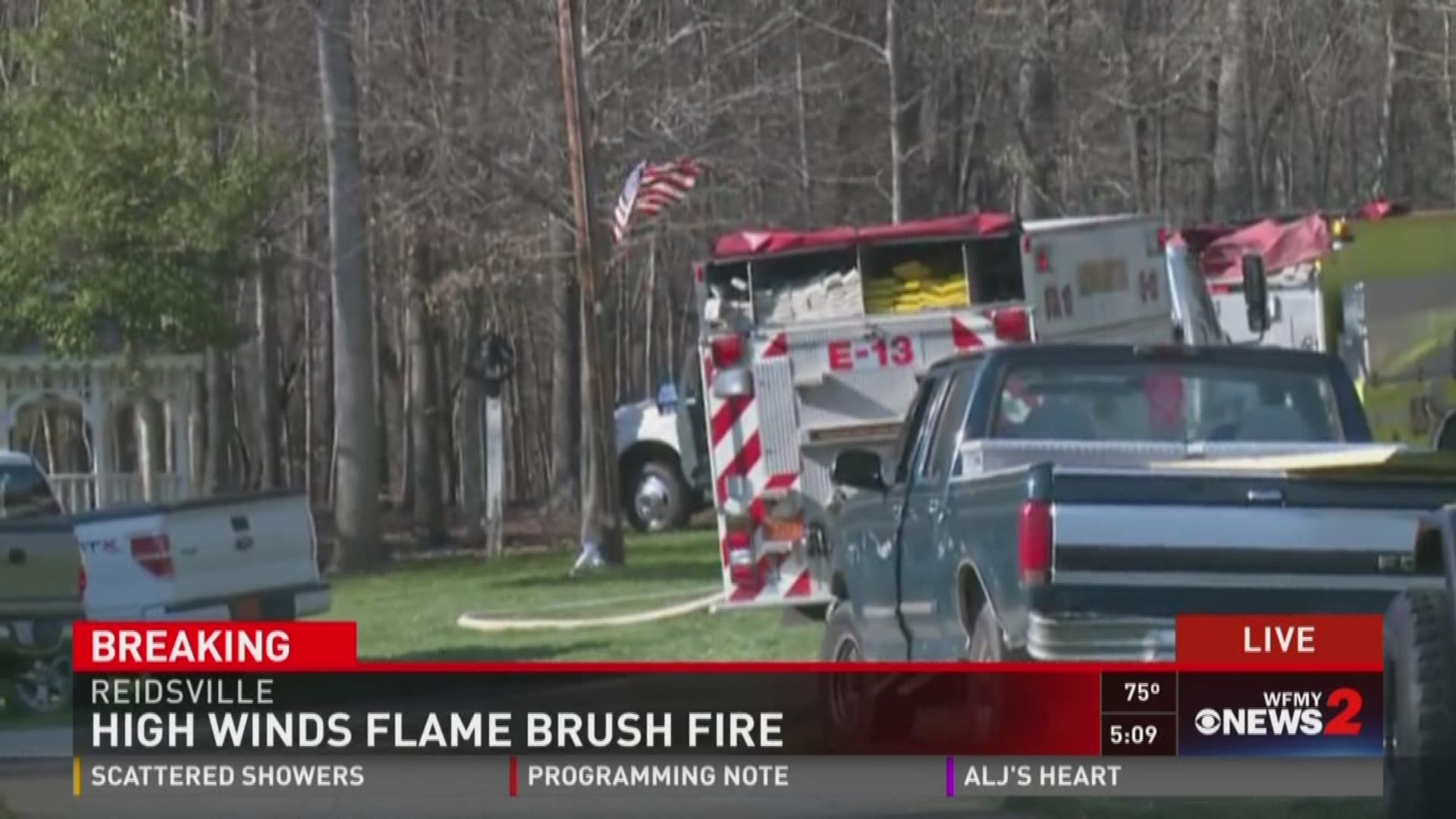 Brush Fire In Reidsville Stretches About 2 Acres