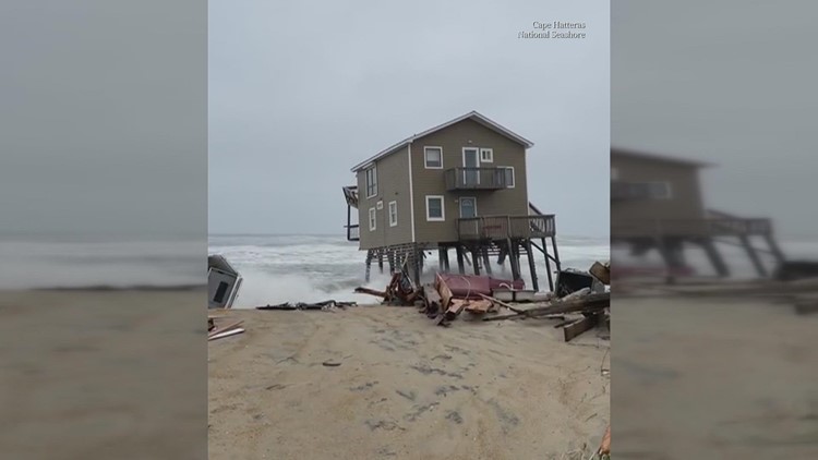 Watch: Rodanthe beach home collapses into ocean