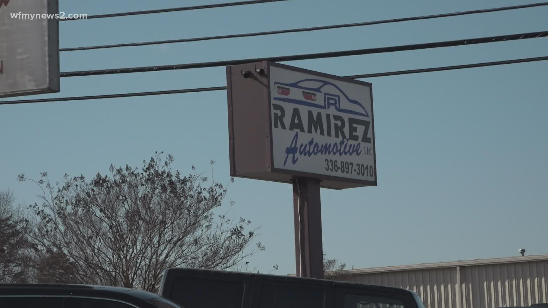 33 keys and six cars were taken from Ramirez Automotive.