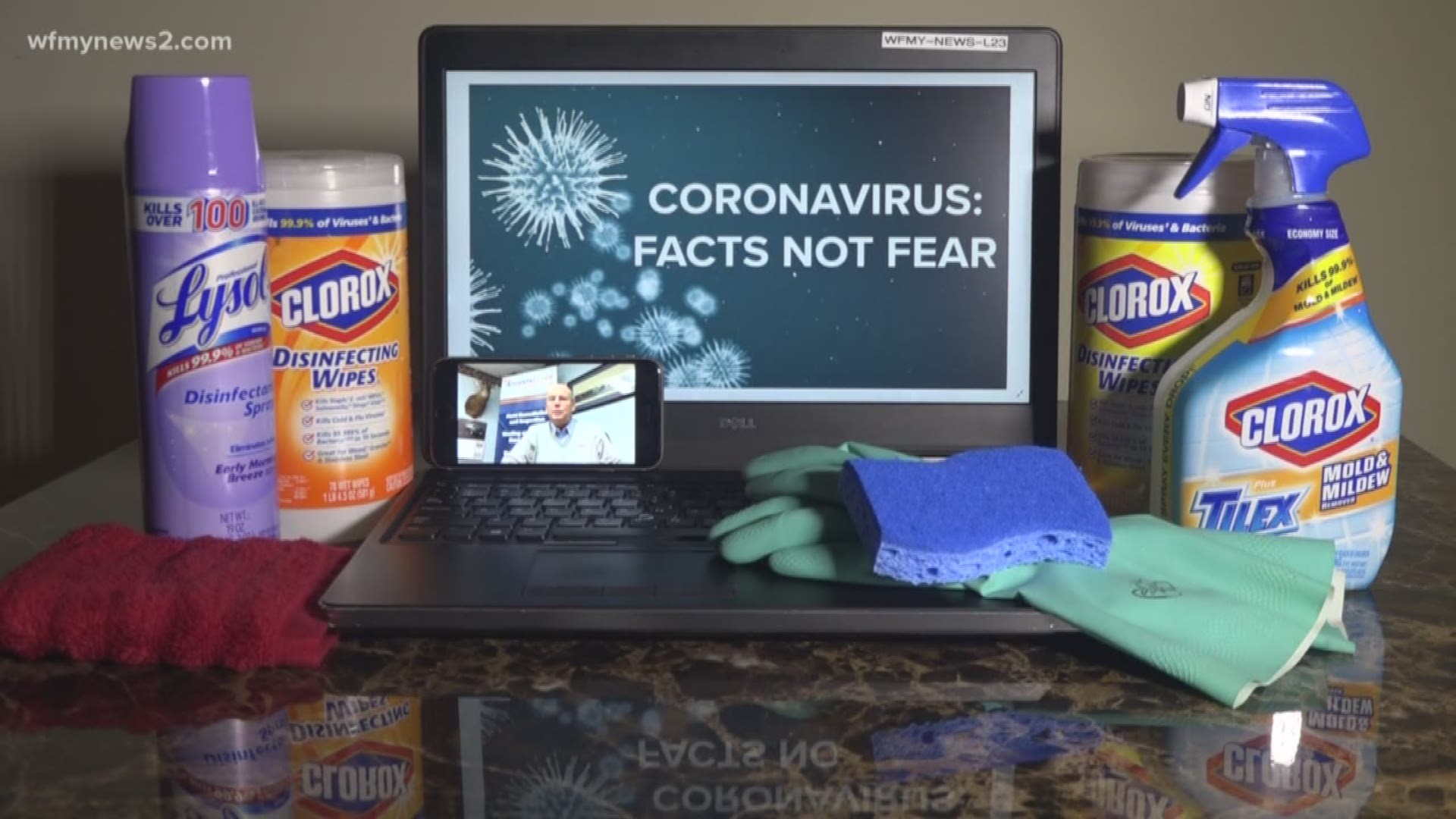 Health officials say you should clean and disinfect frequently touched surfaces daily.