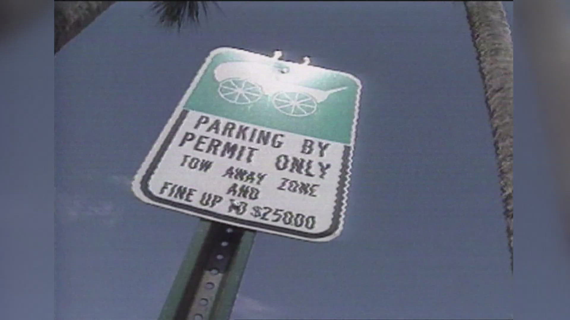 On June 4, 1996, there was a discussion about new signs in parking lots.