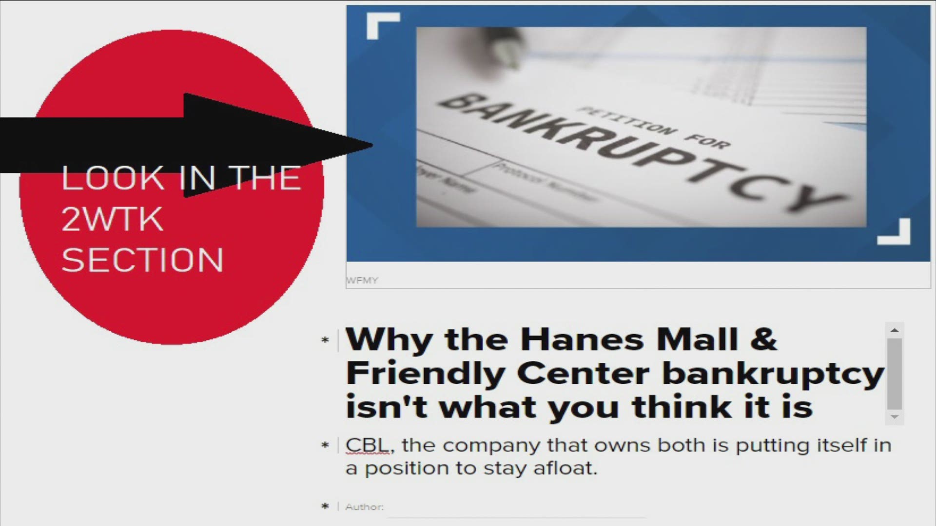 The owner of Hanes Mall and Friendly Center filed for bankruptcy Wednesday. But, those places are not closing.