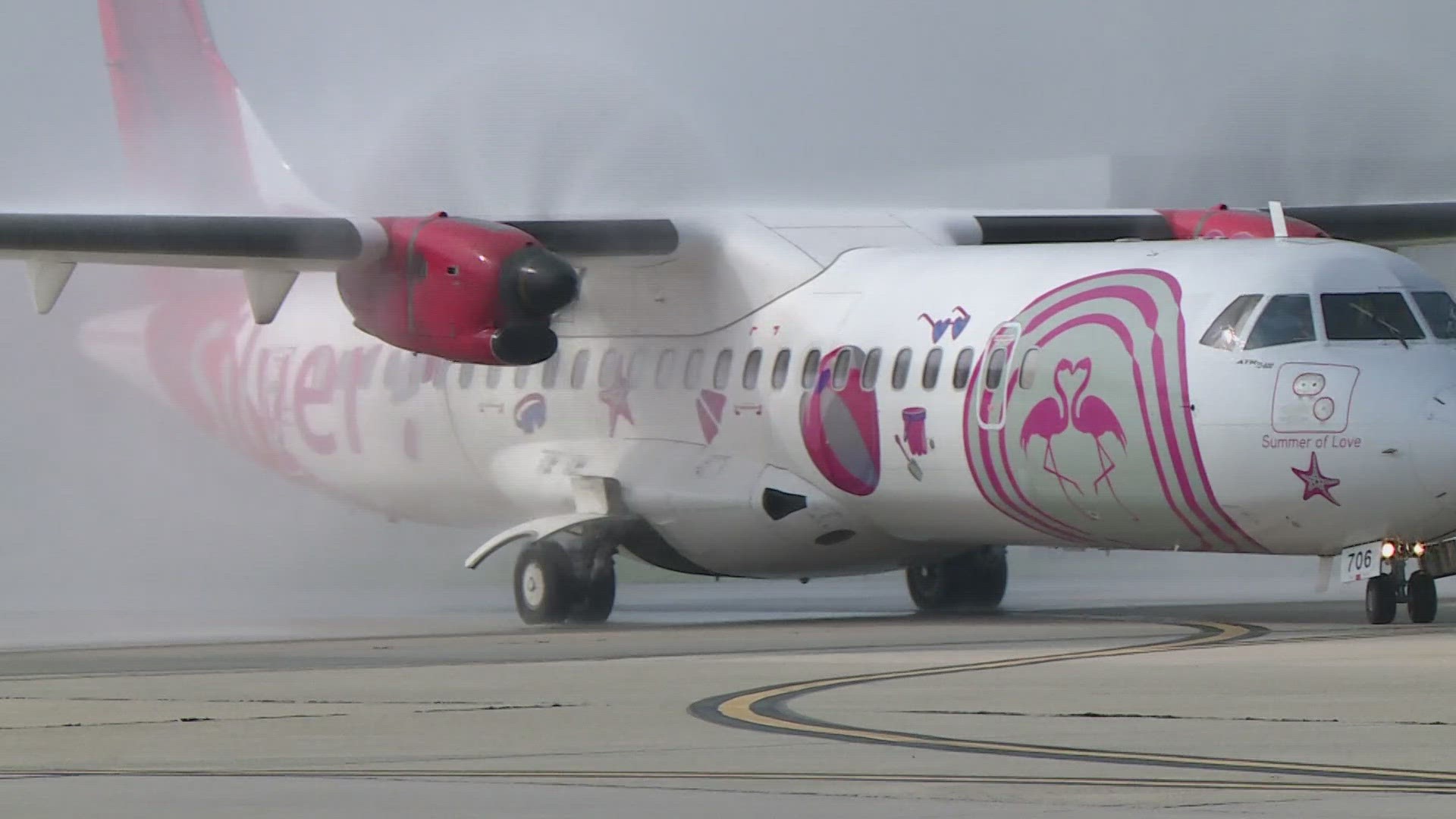 Silver Airways performed its inaugural arrival and departure from PTI Tuesday morning.