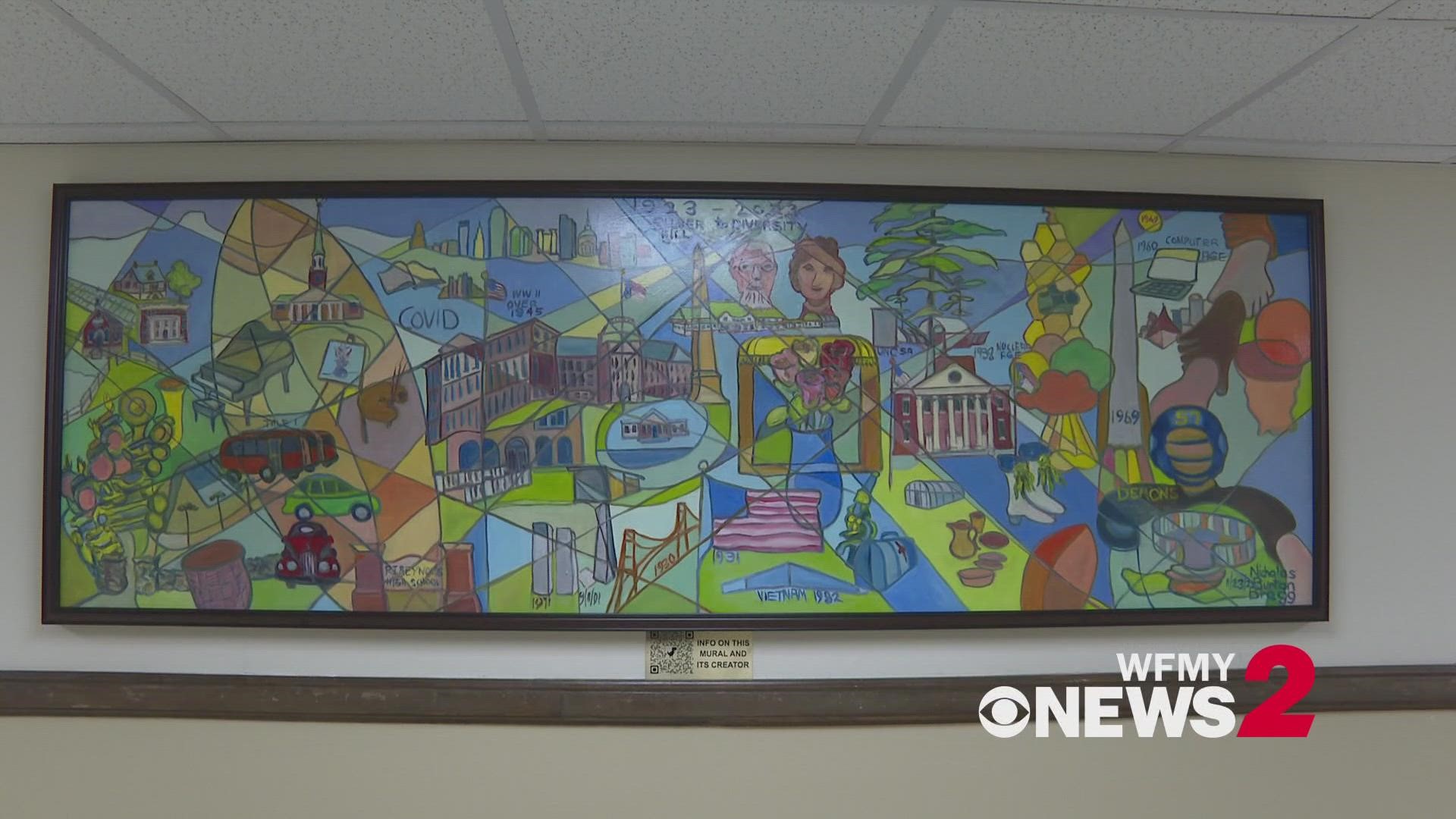 RJ Reynolds High in Winston-Salem celebrated 100 years. Wednesday, the school unveiled a mural showing all the school endured.