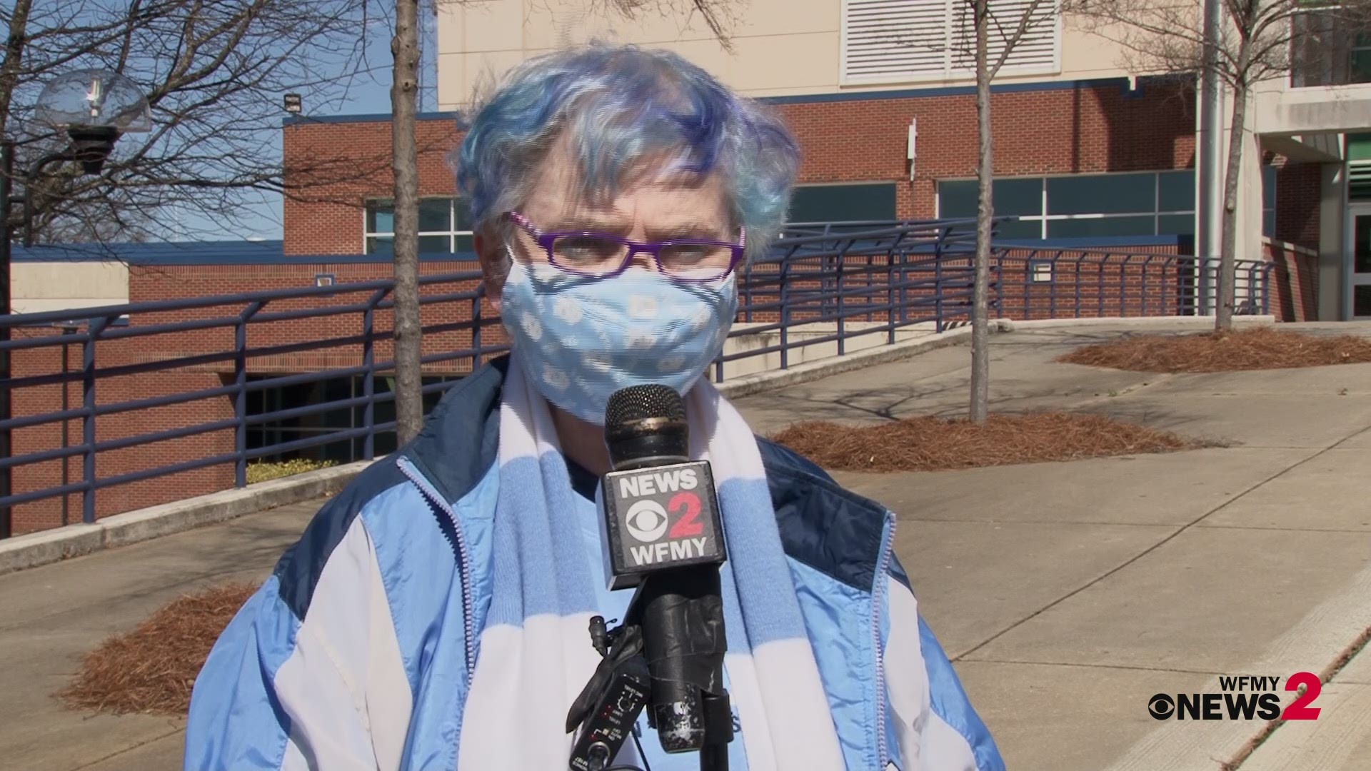 A North Carolina fan comes to first basketball game since pandemic started.