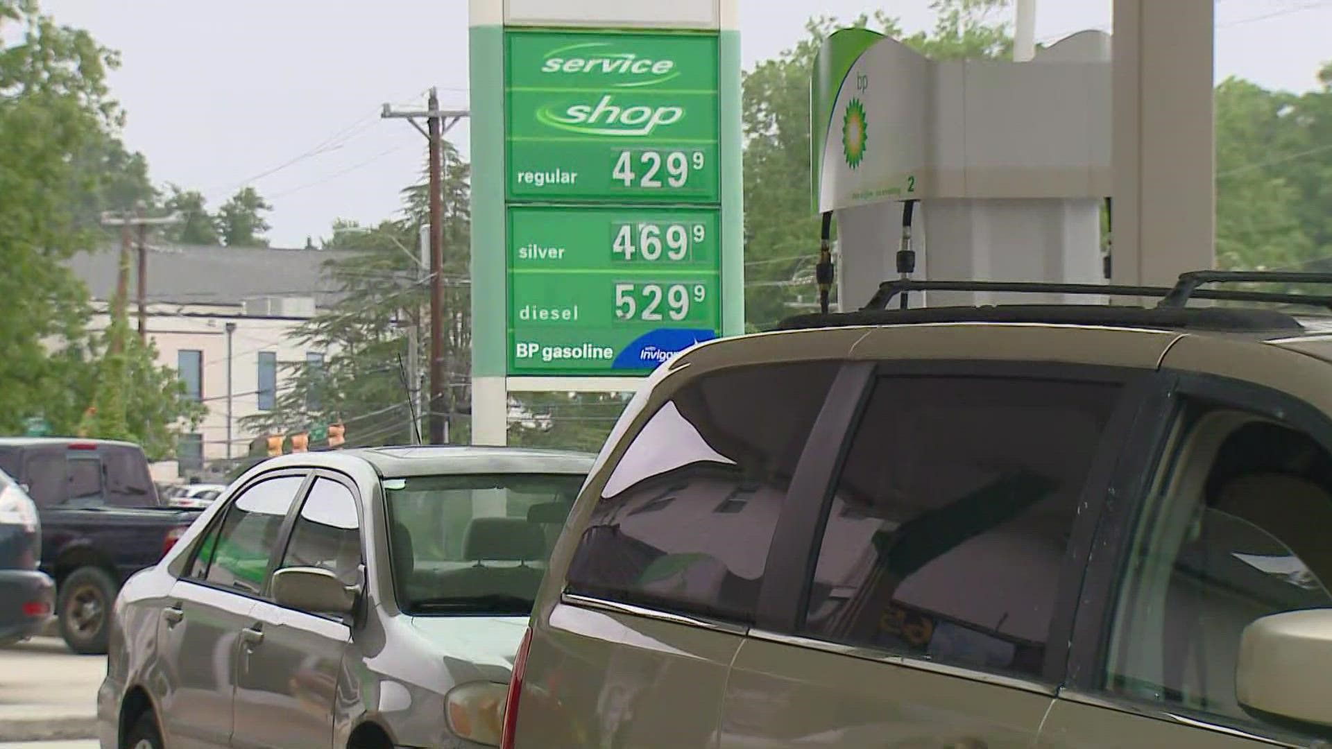 The average price for gas in North Carolina is $4.20 a gallon.