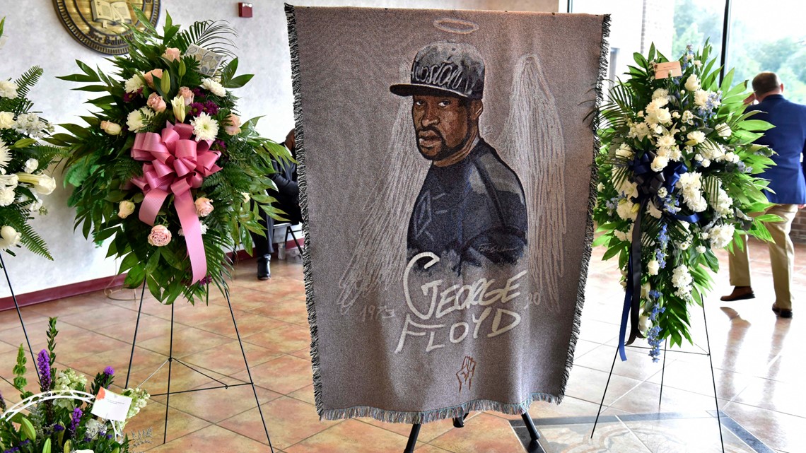 Memorial service for Floyd in Raeford, North Carolina