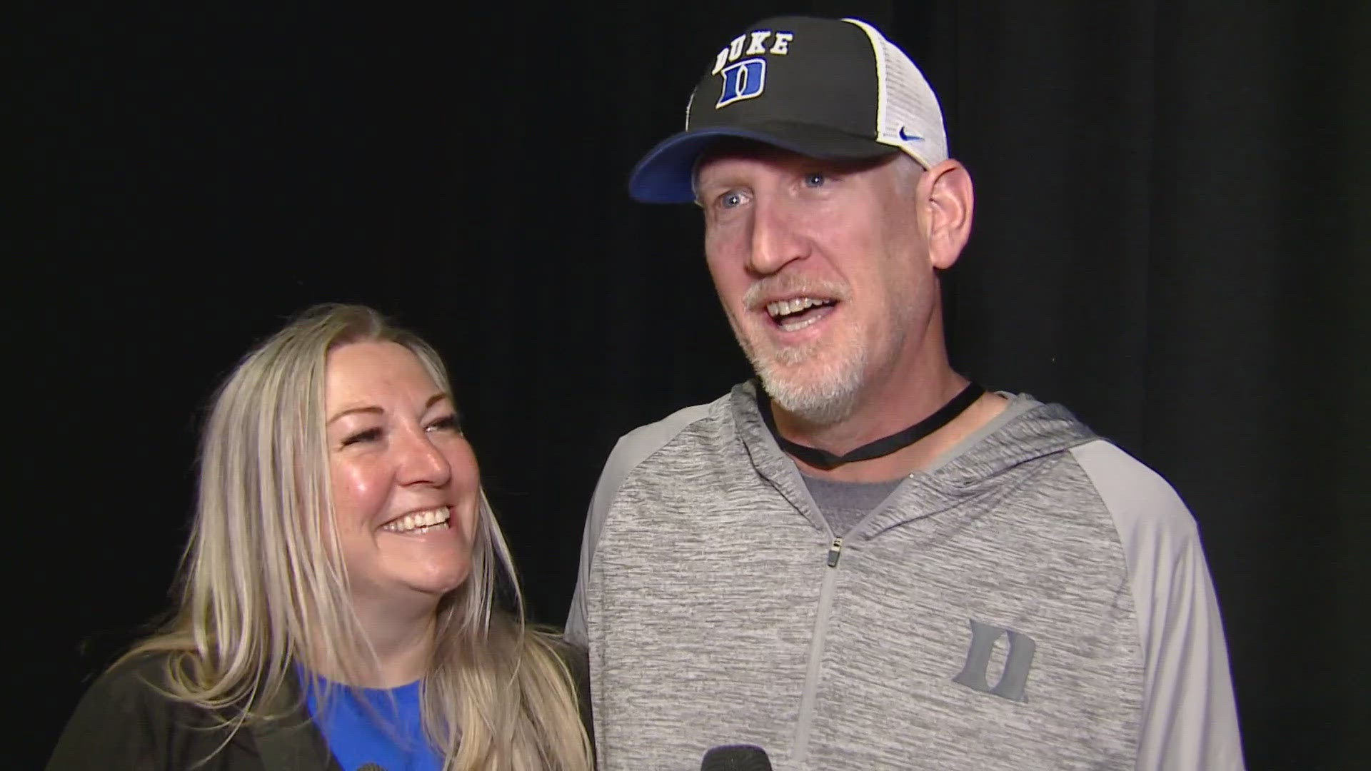 Kelly and Ralph Flagg, the parents of Duke freshman Cooper Flagg, spoke about their love for Duke. 
