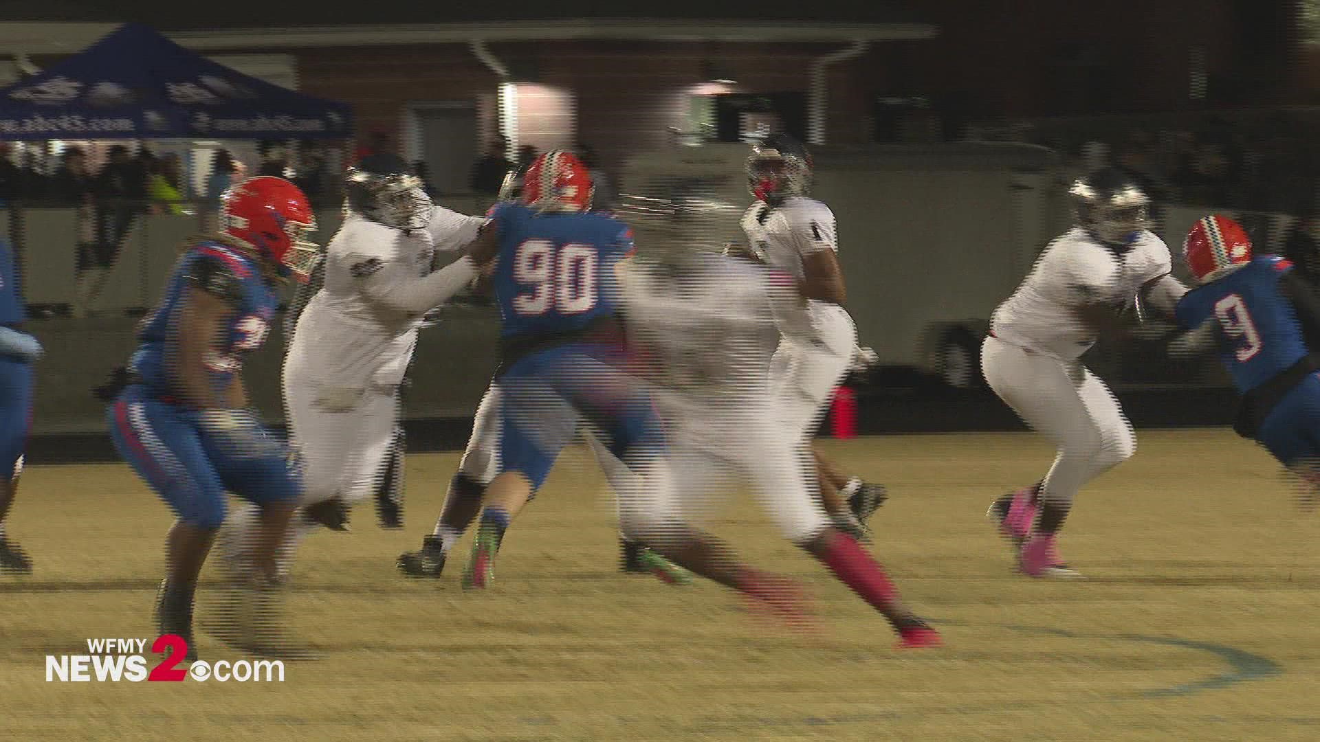 Glenn's defense makes it hard on the Eagles but East Forysth gets it rolling late to win 26-0