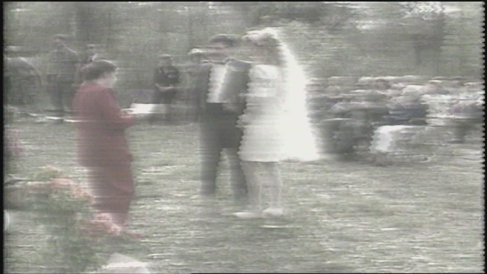 A couple got married in a paintball zone in 1992.