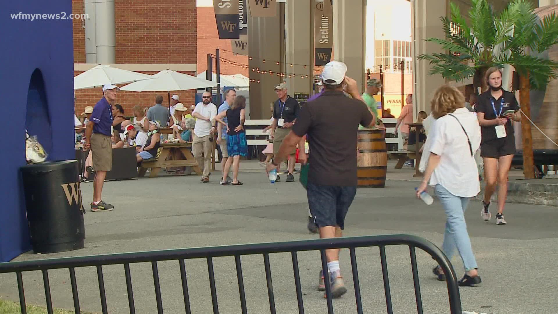 Winston-Salem Open organizers say they are seeing record crowd numbers. They say fans are practicing safe COVID-19 measures such as wearing masks and distancing.