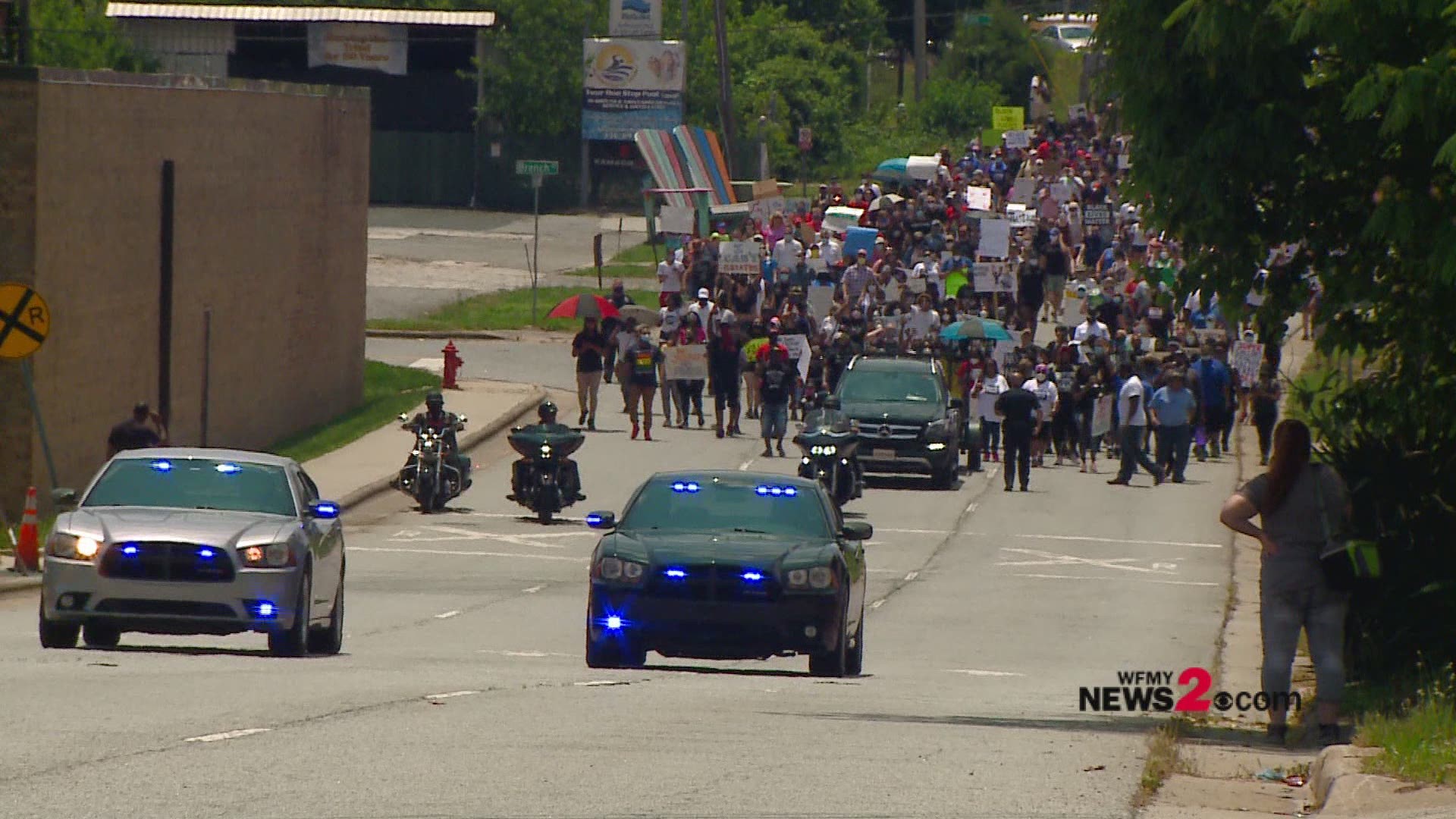 Protesters take to the streets across the Triad for another day of protesting.
