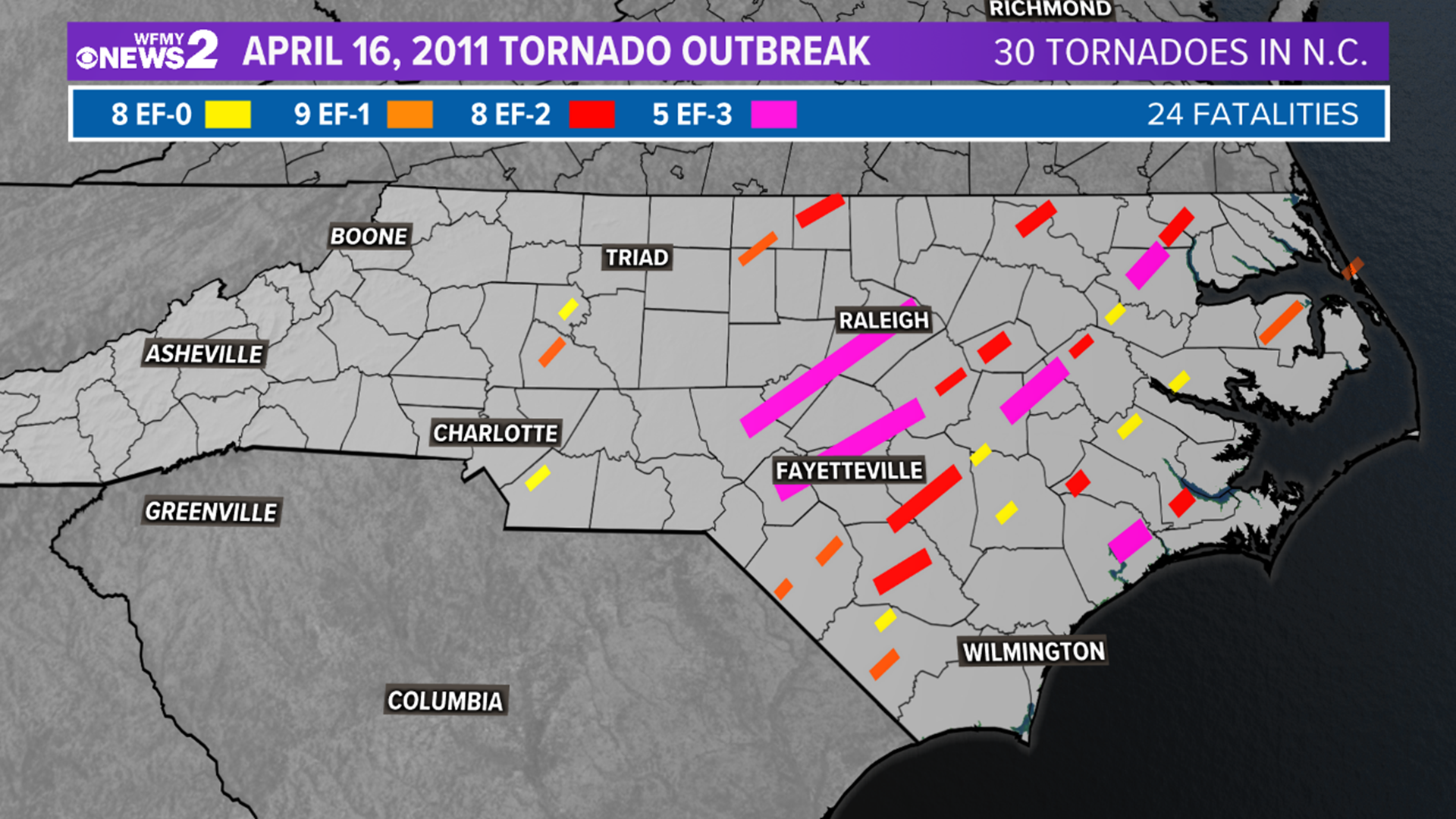 10 Years Since NC's RecordSetting Tornado Outbreak