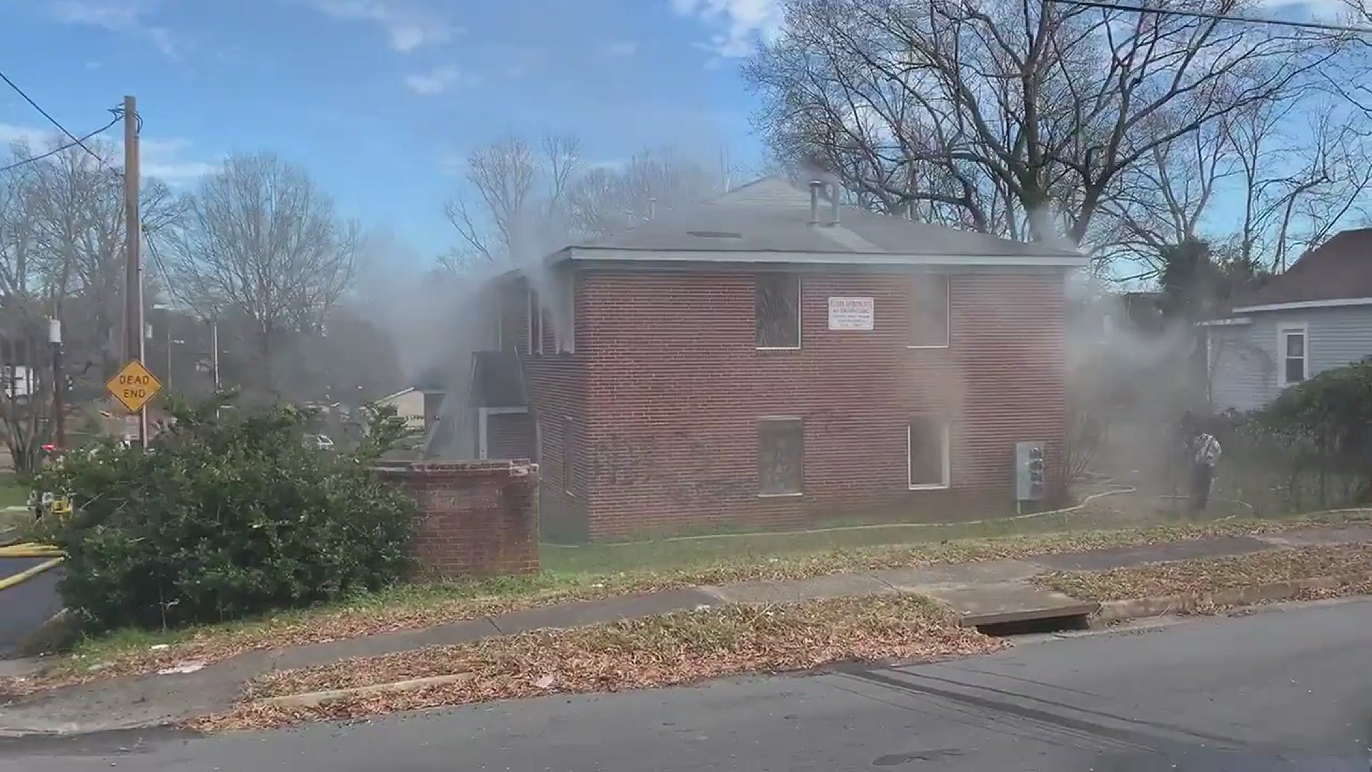 The apartment fire is at Jackson Ave. and 24th street.