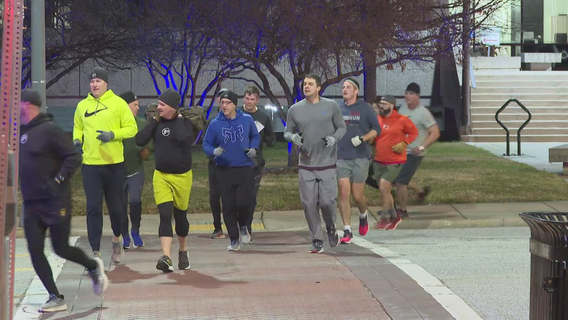 The F-3 Greensboro workout group held a special workout session downtown to honor Sgt. Nix on what would have been his 51st birthday.