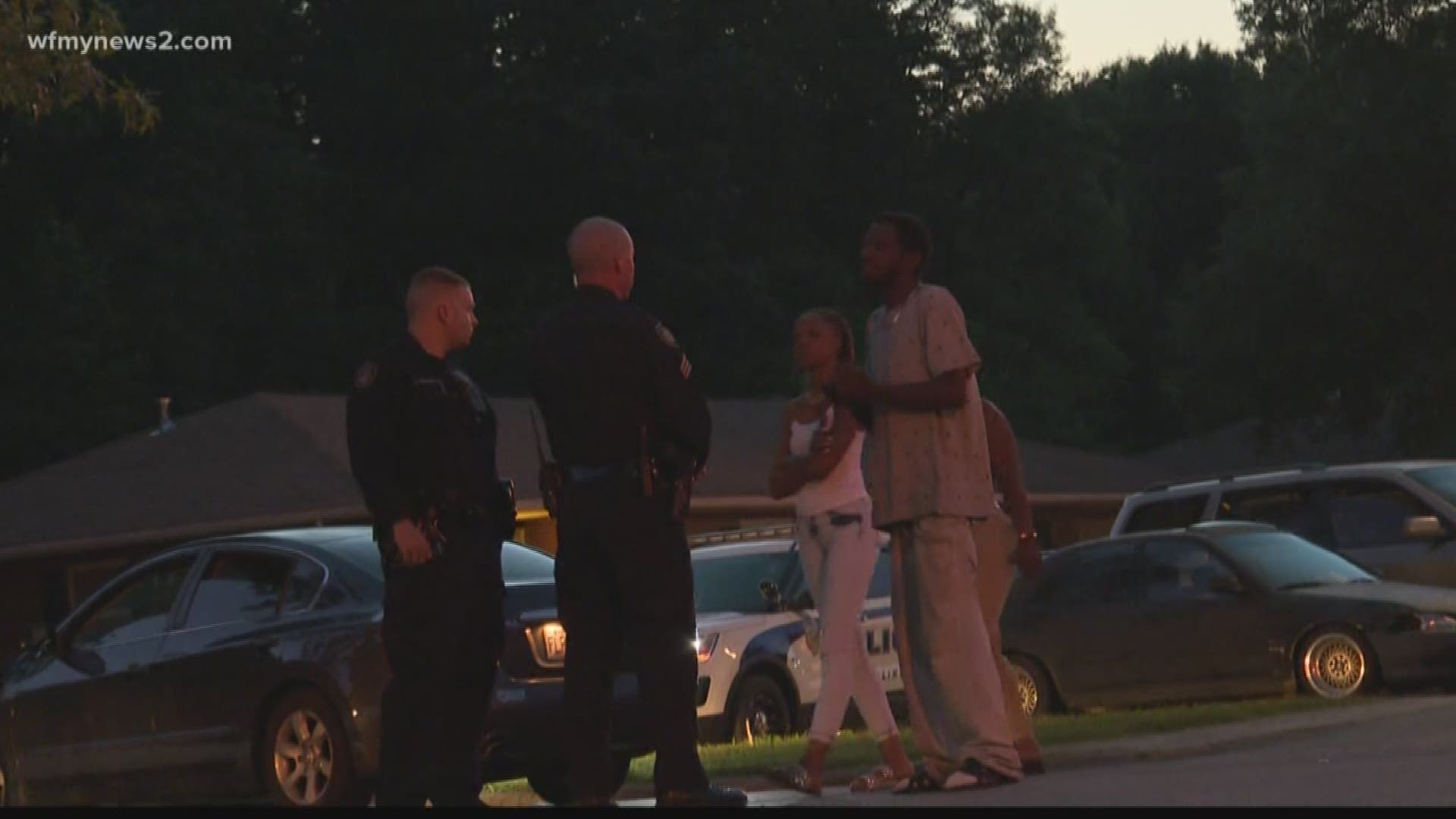 The vigil started with prayers, but Police had to show up after the tender moment turned tense.