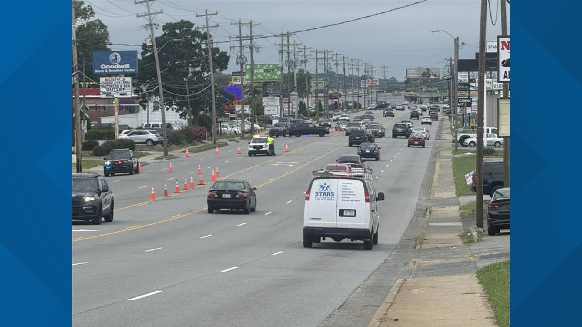 Crash shuts down part of West Gate City Blvd. in Greensboro