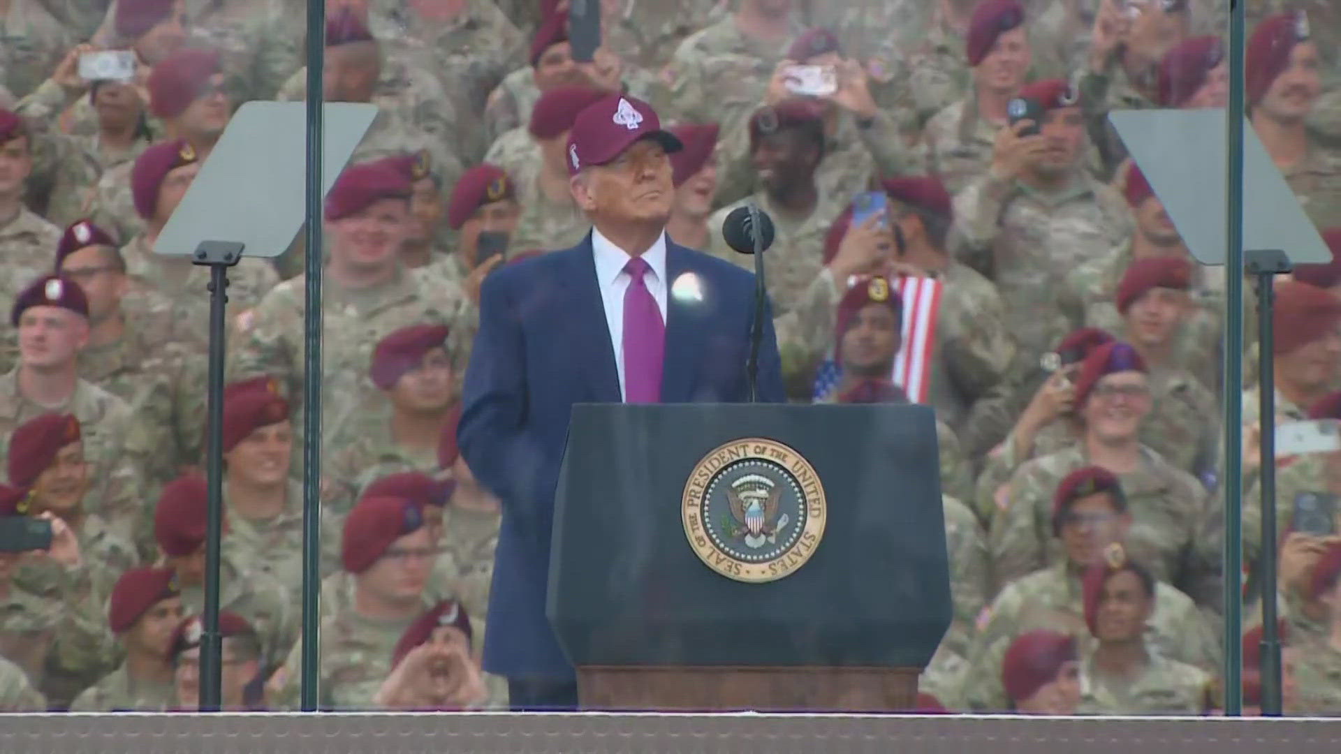 His visit was to celebrate the 250th anniversary of the U.S. Army.