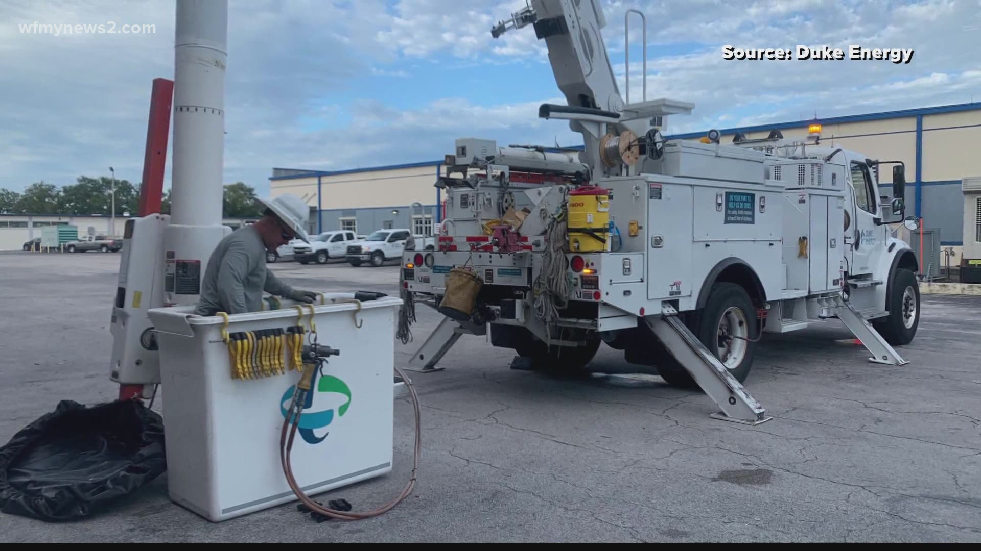 Around 400 Duke Energy power crews from the Carolinas are currently stationed in Florida.