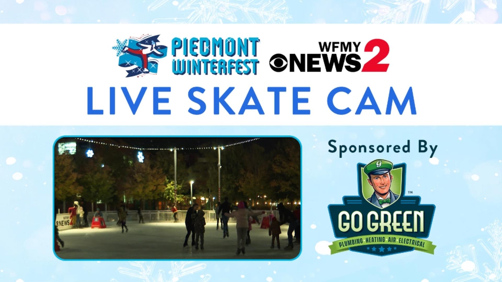 Piedmont Winterfest Live Skate Cam is sponsored by Go Green