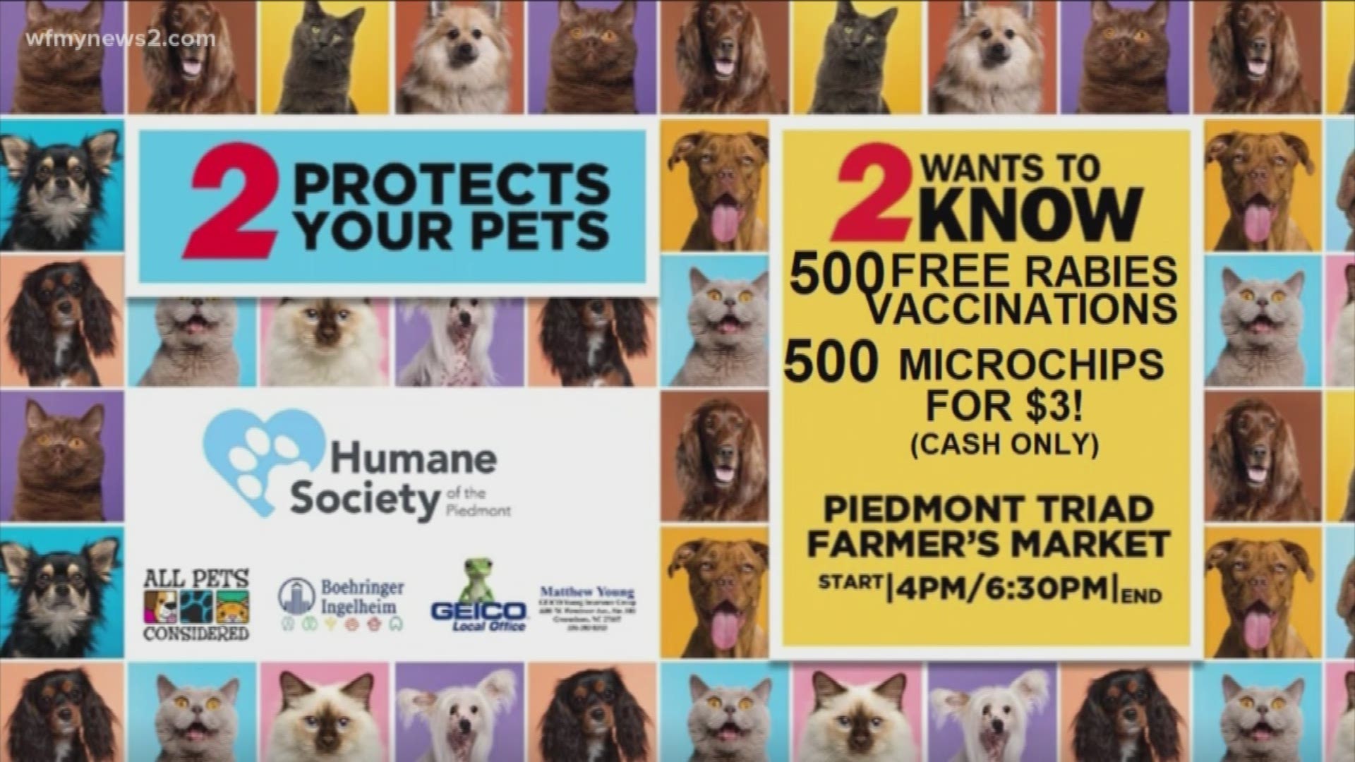 Rabies shots, microchips, and of course Santa Paws. All coming to next week’s 2 Protects your Pet event.