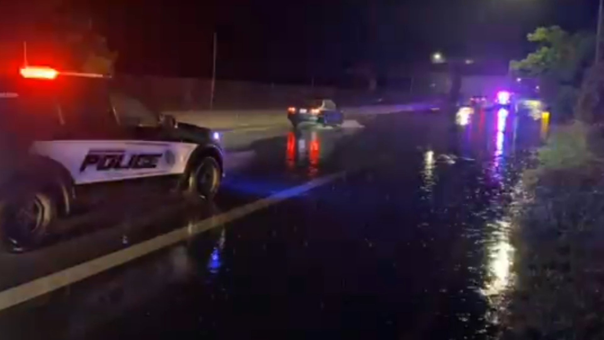 Police said part of US-29 South in Greensboro is temporarily closed due to flooding.