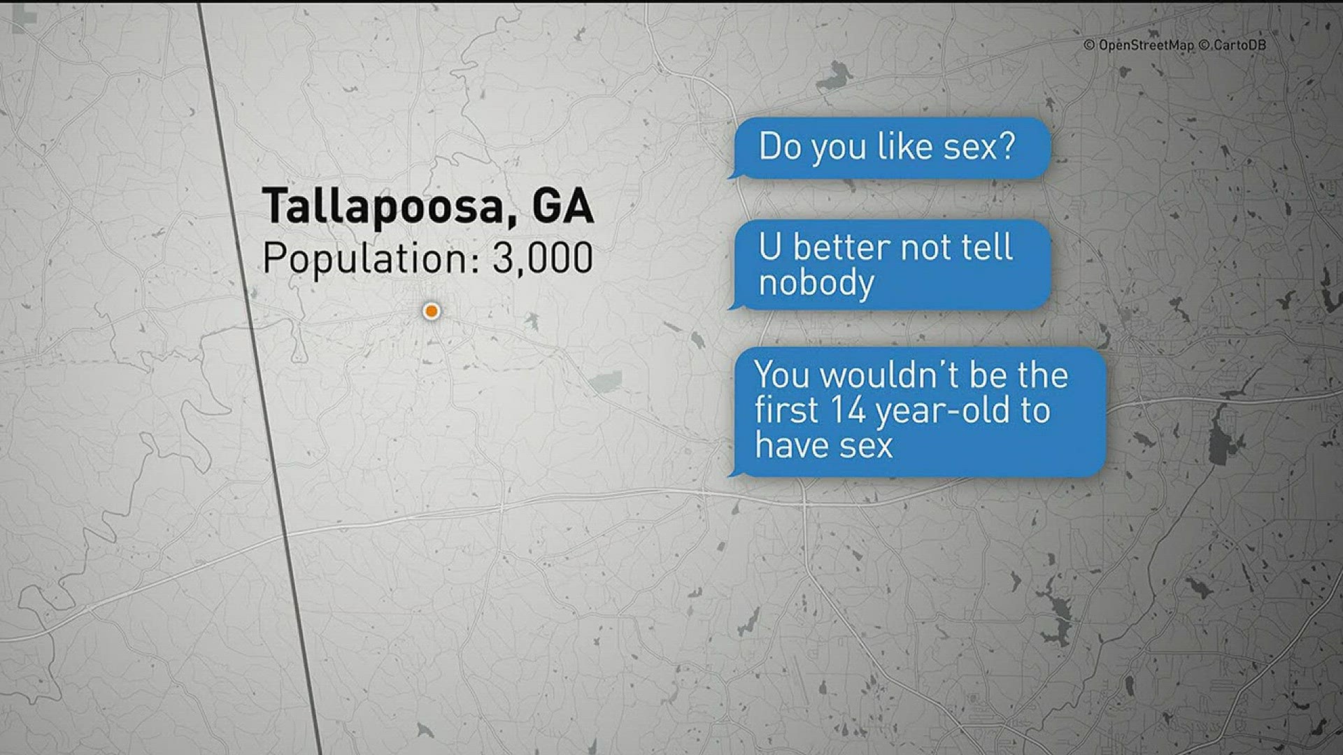 Men between the ages of 27 and 71 came to Tallapoosa to have sex with children, officials said.