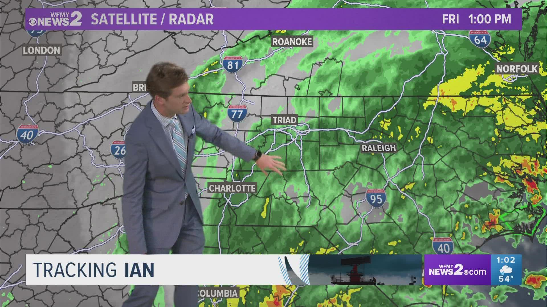 Meteorologist Christian Morgan details Hurricane Ian’s path as it approaches the SC coastline moving closer to the Triad.
