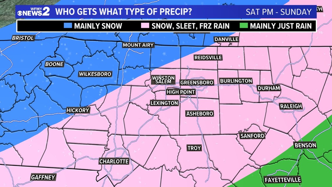 Chances of a winter storm going up for North Carolina