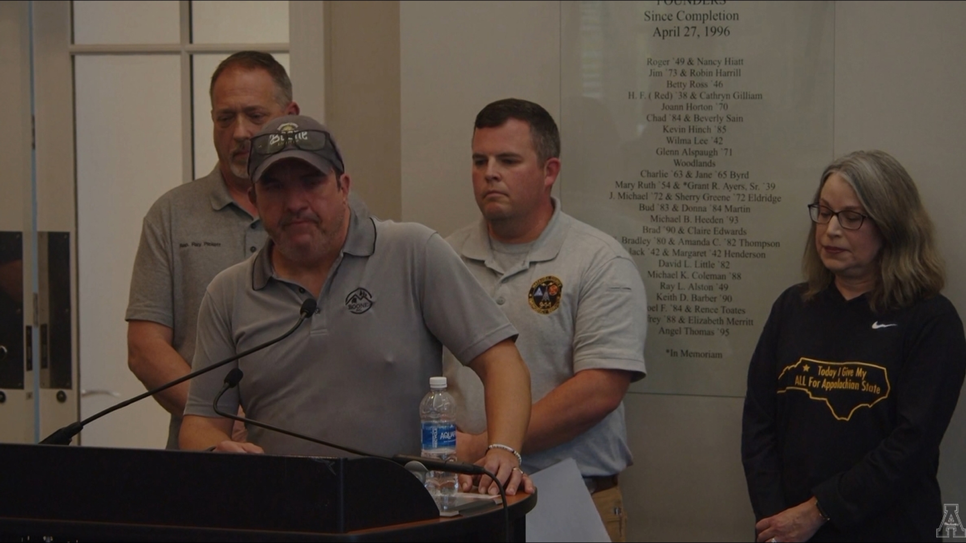 Boone Mayor Tim Futrelle gets emotional while giving updates on the town in the wake of Helene.