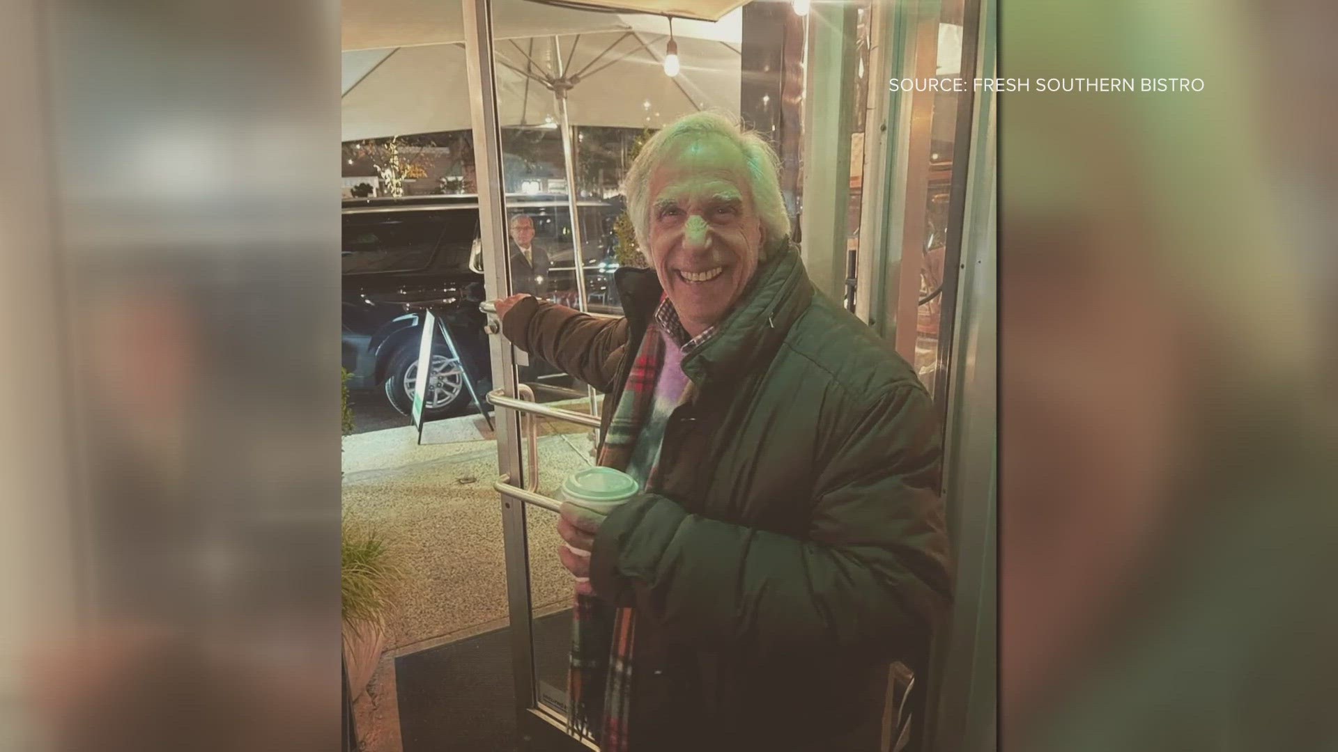 The comedian and actor known for his role as ‘The Fonz’ stopped by a restaurant in Winston-Salem.